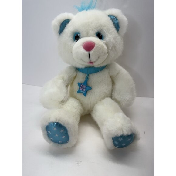 Vintage Applause Magic Glow Friends 1992 Teddy Bear White Blue Great Condition! - Picture 1 of 11